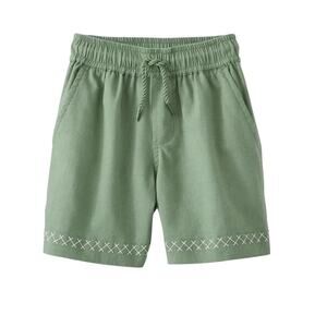 Hanna Andersson Loden Frost Boys Linen Shorts. Size 6-7.